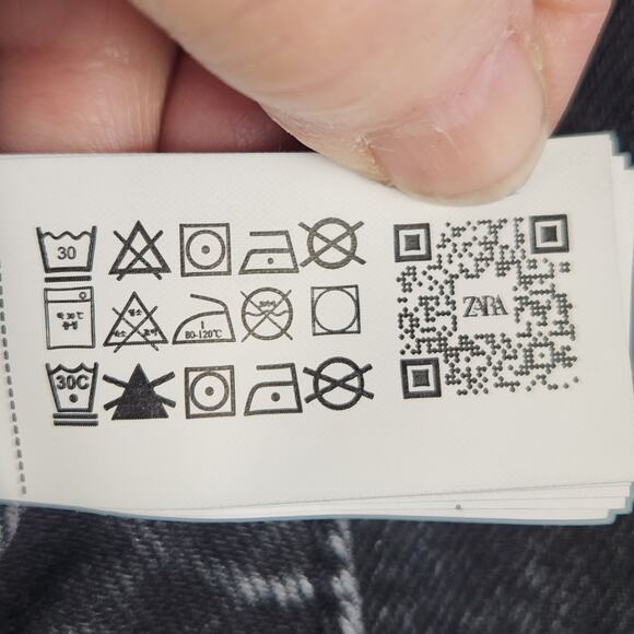 Zara Baggy Wide Jeans Women’s SZ 10 Black Wide Leg Crop Denim High Rise Cotton - Picture 11 of 14